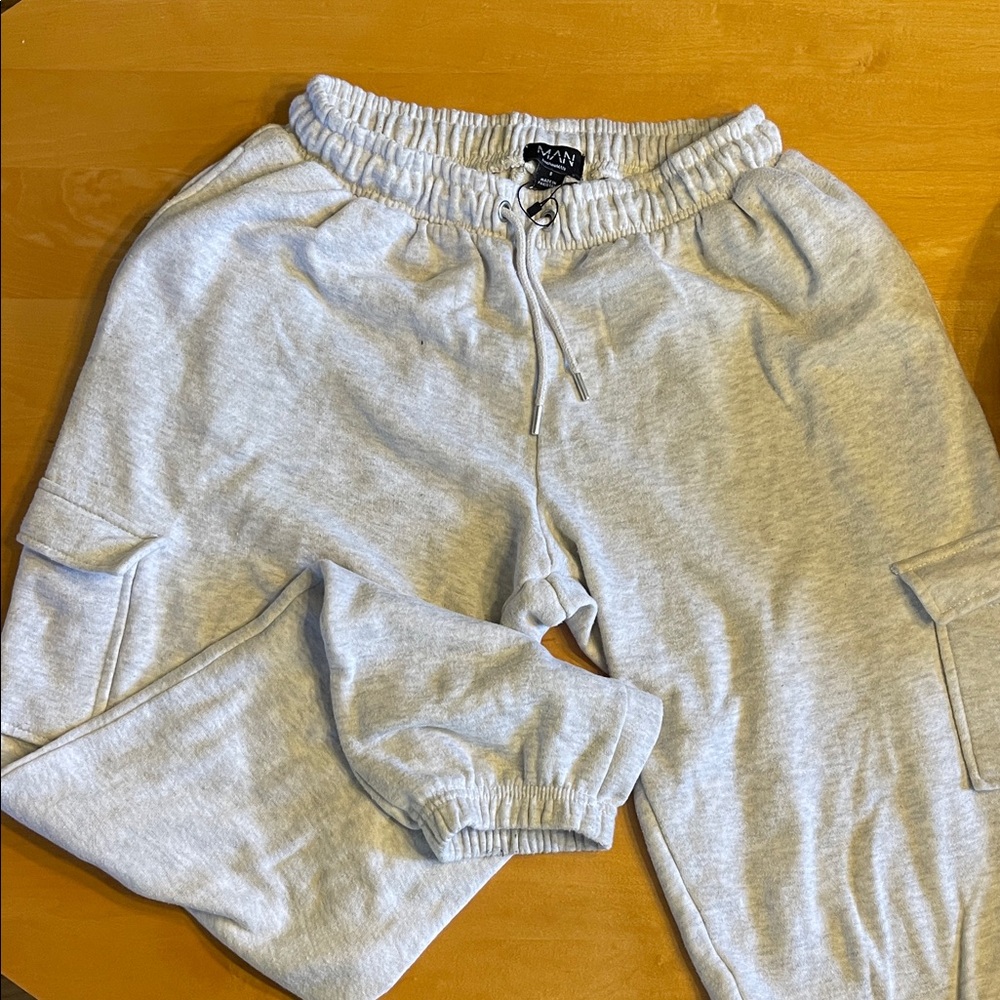 Boohoo Mens Light Gray Joggers